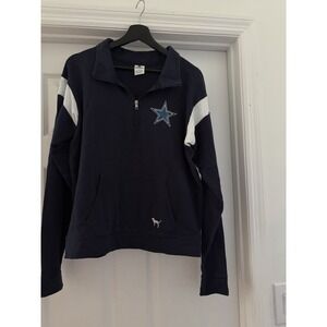 Woman victoria secret Pink Dallas Cowboys Navy Pullover Sweatshirt Size S